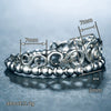 Wholesale Minimalist Crown Women's Ring Copper Silver Plated Zircon Jewelry
