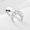 Wholesale Minimalist Diamond S925 Sterling Silver Moon Spiral Piercing Ear Jewelry For Women