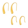 Wholesale Minimalist Drop Shape Geometric Stainless Steel Pvd Plated Light Luxury Women's Ear Hook Earrings