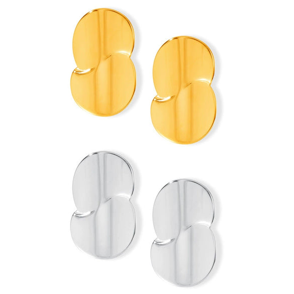 Wholesale Minimalist Drop Shape Titanium Steel Earrings With Electroplating Do Not Fade