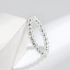 Wholesale Minimalist Elastic Rope Lucky Beads Handmade Beaded Round Geometric S925 Sterling Silver Ring For Women