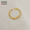 Wholesale Minimalist Electroplated Stainless Steel Jewelry Adjustable Open Ring With Irregular Geometric Lines For Women And Men