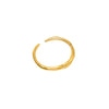 Wholesale Minimalist Electroplated Stainless Steel Jewelry Adjustable Open Ring With Irregular Geometric Lines For Women And Men