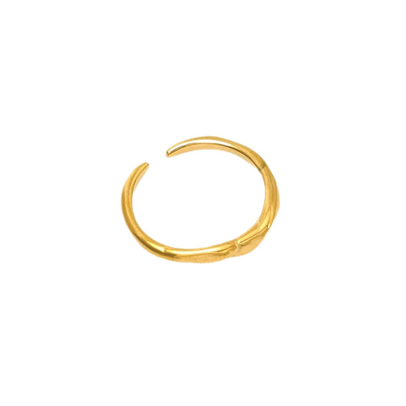 Wholesale Minimalist Electroplated Stainless Steel Jewelry Adjustable Open Ring With Irregular Geometric Lines For Women And Men