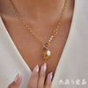 Wholesale Minimalist Electroplated Titanium Steel And Stainless Steel Spiral Sun Pendant Necklace For Women