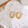 Wholesale Minimalist Electroplated Titanium Steel U Shaped Earrings