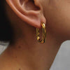 Wholesale Minimalist Electroplated Titanium Steel U Shaped Earrings