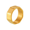 Wholesale Minimalist Facet Ring Stainless Steel Geometric Punk Cold Style Jewelry