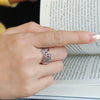 Wholesale Minimalist Feathershaped 925 Silver Ring With Polished Electroplating And Brushed Craft Unisex
