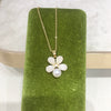 Wholesale Minimalist Freshwater Pearl And Acrylic Flower Pendant Necklace With Copper Accessory