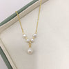 Wholesale Minimalist Freshwater Pearl Pendant Jewelry With Copper Accessories And Flat Round Bun Round Pearls