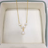 Wholesale Minimalist Freshwater Pearl Pendant Jewelry With Copper Accessories And Flat Round Bun Round Pearls