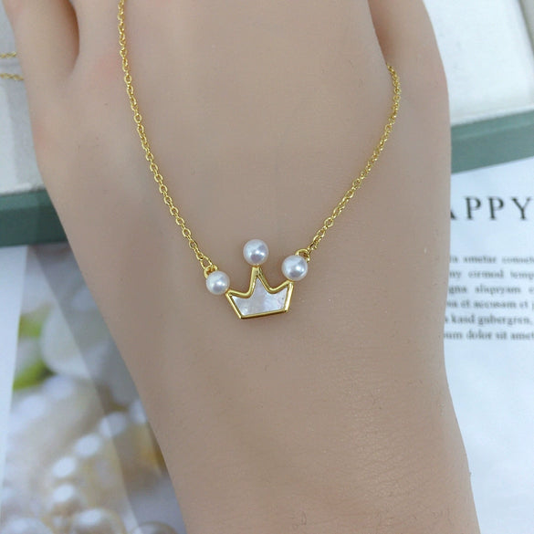 Wholesale Minimalist Freshwater Pearl Pendant Jewelry With Copper Accessories Flat Round And Bun Round Pearls
