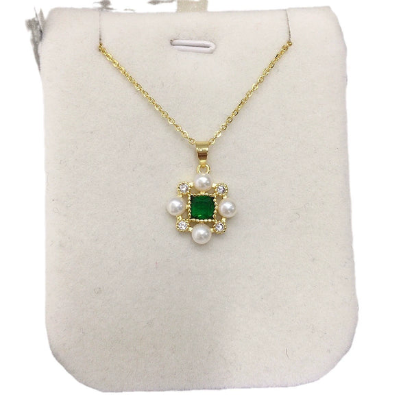 Wholesale Minimalist Freshwater Pearl Pendant Jewelry With Copper Accessory And Flat Round Or Bun Round Pearls