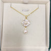 Wholesale Minimalist Freshwater Pearl Pendant Necklace With Copper Flat Round And Bun Round Pearls Sunflower Design