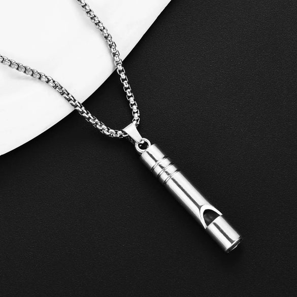 Wholesale Minimalist Geometric Alloy Pendant Necklace With Titanium Steel Keel Chain Electroplated For Men And Women Students Hiphop Couple Sweater Chain Accessories