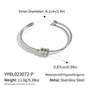 Wholesale Minimalist Geometric Cold Style Twisted Plain Stainless Steel Electroplated Jewelry Ring Bracelet