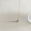 Wholesale Minimalist Geometric Copper Inlaid Single Diamond Clavicle Necklace For Women