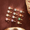 Wholesale Minimalist Geometric Copper Mixed Gemstone Inlay Pendant Necklace With O Chain For Women