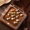 Wholesale Minimalist Geometric Copper Mixed Gemstone Inlay Pendant Necklace With O Chain For Women