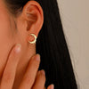 Wholesale Minimalist Geometric Copper Pendant Earrings For Women With Electroplating
