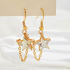 Wholesale Minimalist Geometric Copper Pendant Earrings For Women With Electroplating