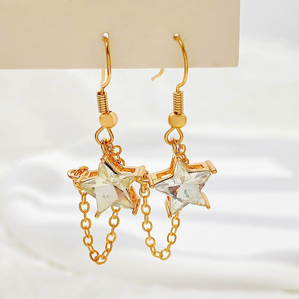 Wholesale Minimalist Geometric Copper Pendant Earrings For Women With Electroplating