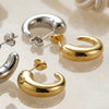 Wholesale Minimalist Geometric Cshaped Stainless Steel Vacuum Electroplated Unisex Earrings