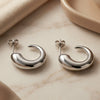 Wholesale Minimalist Geometric Cshaped Stainless Steel Vacuum Electroplated Unisex Earrings