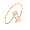 Wholesale Minimalist Geometric Double Flower Hollow Open Bracelet Stainless Steel 18K Gold Plated Jewelry Accessories