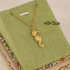 Wholesale Minimalist Geometric Electroplated 18K Gold Pendant Stainless Steel Cross Chain Seahorse Clavicle Necklace Jewelry For Women
