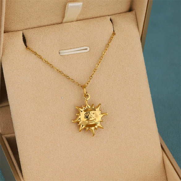 Wholesale Minimalist Geometric 18K Gold Electroplated Stainless Steel Cross Chain Pendant Necklace For Women