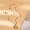 Wholesale Minimalist Geometric 18K Gold Electroplated Stainless Steel Pendant Necklace For Women