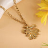 Wholesale Minimalist Geometric 18K Gold Electroplated Stainless Steel Pendant Necklace For Women