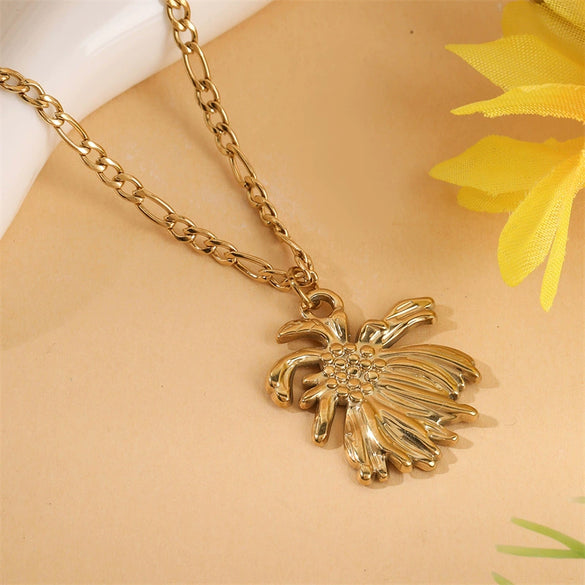 Wholesale Minimalist Geometric 18K Gold Electroplated Stainless Steel Pendant Necklace For Women