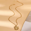 Wholesale Minimalist Geometric 18K Gold Electroplated Stainless Steel Pendant Necklace For Women