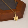 Wholesale Minimalist Geometric 18K Gold Plated Stainless Steel Irregular Flower Cross Chain Pendant Necklace For Women