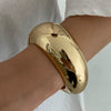 Wholesale Minimalist Geometric Metal Amber Resin Open Bracelet For Women Electroplated