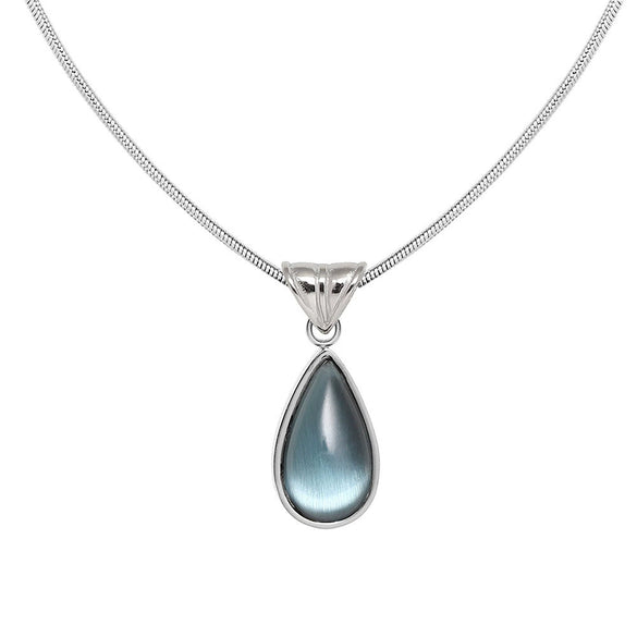 Wholesale Minimalist Geometric Natural Stone Stainless Steel And Titanium Steel Necklace With Chopin Chain Electroplated In 14K True Gold Color Preservation For Unisex