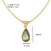 Wholesale Minimalist Geometric Natural Stone Stainless Steel And Titanium Steel Necklace With Chopin Chain Electroplated In 14K True Gold Color Preservation For Unisex