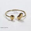 Wholesale Minimalist Geometric Oval Open Stainless Steel Goldplated Bracelet Niche Jewelry Accessories