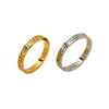 Wholesale Minimalist Geometric Pattern Electroplated Stainless Steel Ring For Women