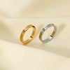 Wholesale Minimalist Geometric Pattern Electroplated Stainless Steel Ring For Women