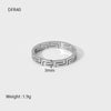 Wholesale Minimalist Geometric Pattern Electroplated Stainless Steel Ring For Women