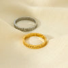 Wholesale Minimalist Geometric Pattern Electroplated Stainless Steel Ring For Women