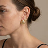 Wholesale Minimalist Geometric Plastic And Steel Electroplated Earrings Set For Women