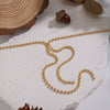 Wholesale Minimalist Geometric Round Bead Tassel Sweater Necklace For Women Stainless Steel 18K Real Gold Plated By Pvd Furnace Vacuum