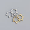 Wholesale Minimalist Geometric S925 Silver Small Round Bead Ear Buckle Earrings With Electroplating
