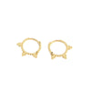 Wholesale Minimalist Geometric S925 Silver Small Round Bead Ear Buckle Earrings With Electroplating