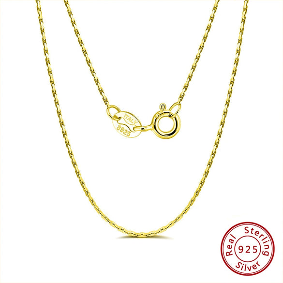 Wholesale Minimalist Geometric S925 Sterling Silver Bamboo Chain Necklace For Men And Women With Electroplating